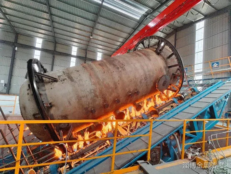 防腐储罐钢壳制作现场